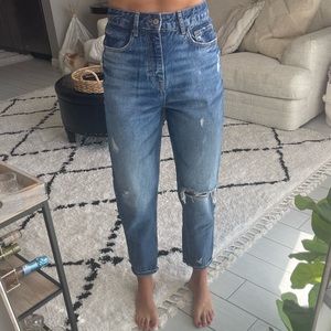 Zara High Rise Mom Jean